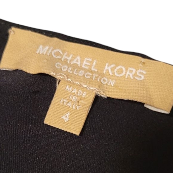 Michael Kors Collection Women’s Silk Jumpsuit Ruffle V-Neck Flutter Sleeve Black - Picture 4 of 16